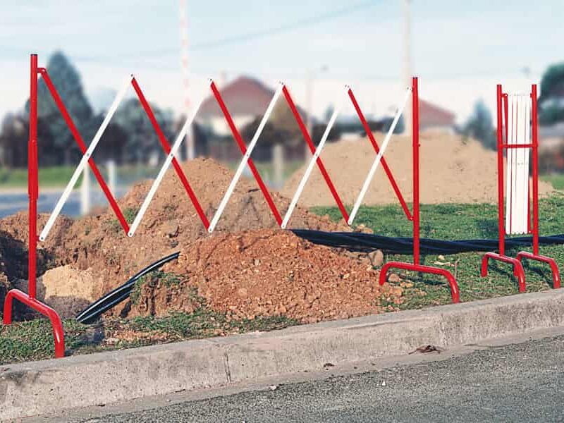 barierka nożycowa składana