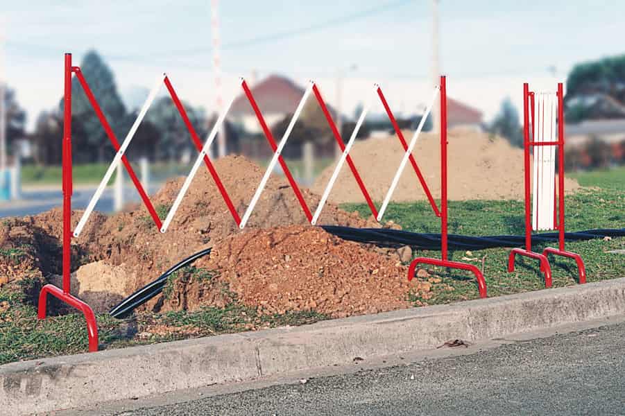 barierka nożycowa składana